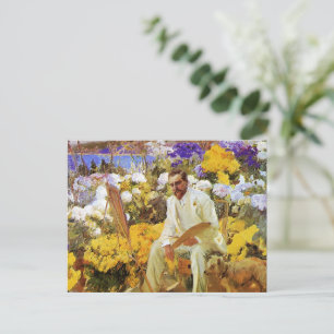 Postal Pintura de Joaquin Sorolla de Louis Comfort Tiffan