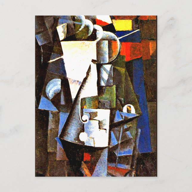 Postal Pintura de Kazimir Malevich, Caja de Vanidad, (Anverso)