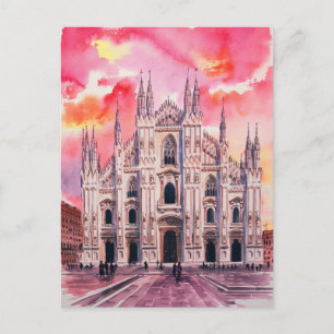Postal Pintura de la catedral de Milán