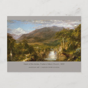 Postal Pintura de la iglesia Andes Frederic Edwin