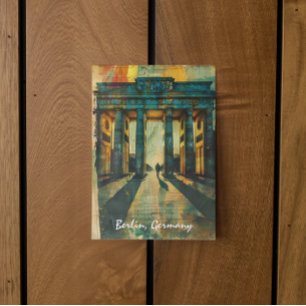 Postal Pintura de la Puerta de Brandenburgo en Alemania e