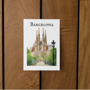 Postal Pintura de la Sagrada Família de Barcelona