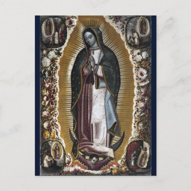 Postal Pintura de la Virgen de Guadalupe (Anverso)