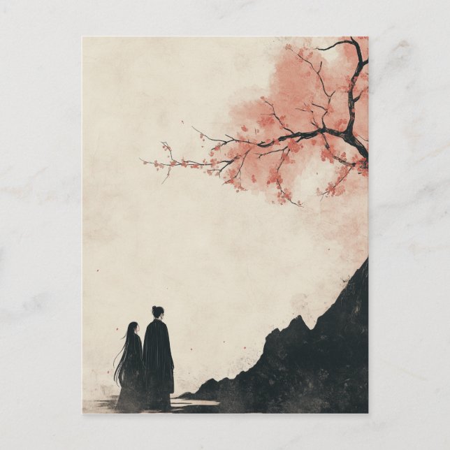 Postal Pintura de lápiz de lavado (Anverso)