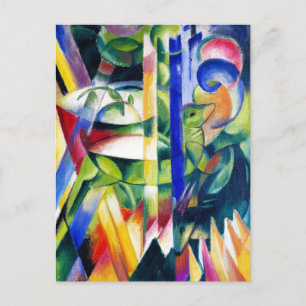 Postal Pintura de las cabras de la pequeña montaña de Fra