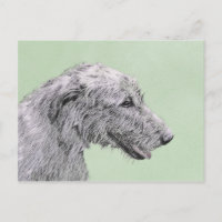 Pintura de lobo irlandesa - Arte de perro original