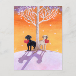 Postal Pintura de los labradores de invierno