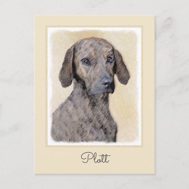Postal Pintura de lott - Arte de perro original lindo (Anverso)