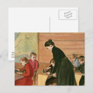 Postal Pintura de maestros y estudiantes