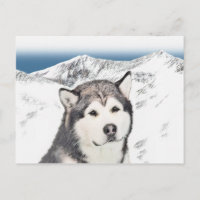 Pintura de Malamute de Alaska - Arte de Perro Orig
