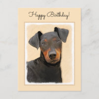 Pintura de Manchester Terrier Arte Animal Original