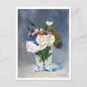 Postal Pintura de Manet de ramillete de flores