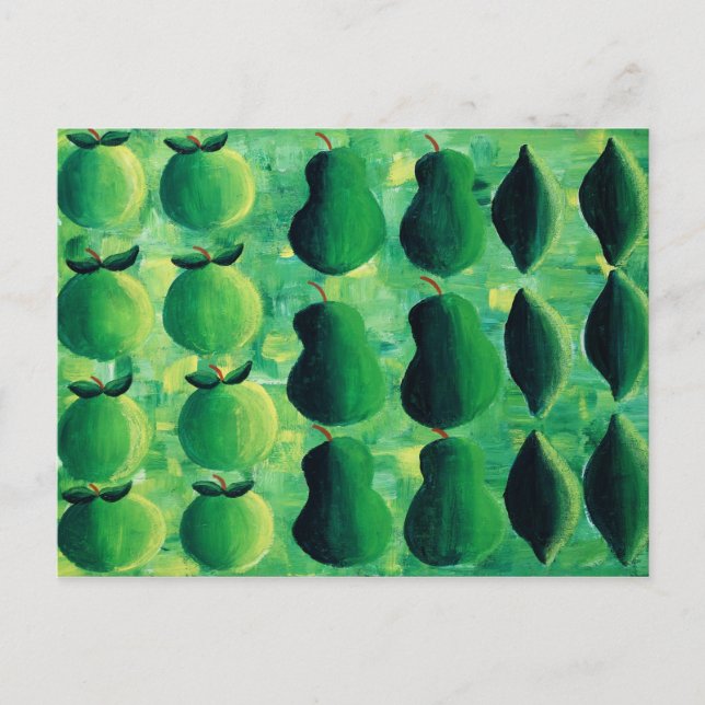 Postal Pintura de Manzanas Peras y Limas (Anverso)