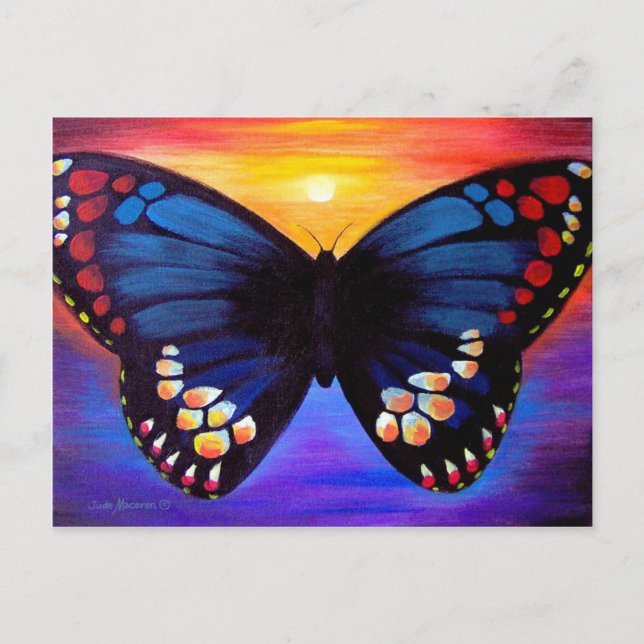 Postal Pintura de mariposa - Multi (Anverso)