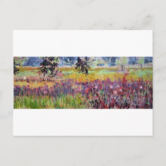 Postal Pintura de Milkweed Meadow (Anverso)