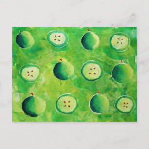 Postal Pintura de Mitades de Manzana