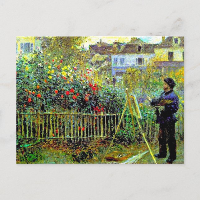 Postal Pintura de Monet en su jardín (Anverso)