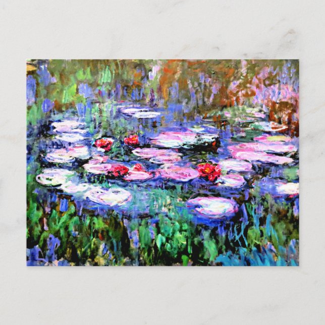 Postal Pintura de Monet, Los Nenufares (lirios acuáticos) (Anverso)