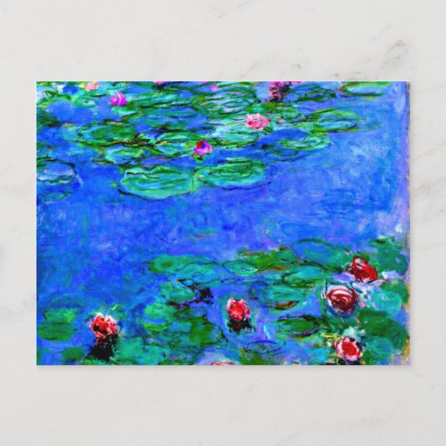 Postal Pintura de Monet: Water Lilies (Anverso)