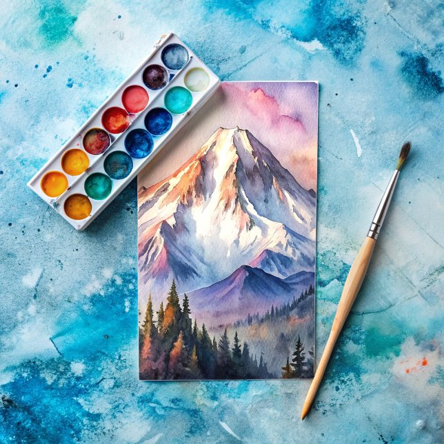 Postal Pintura de Mount Shasta California (Subido por el creador)