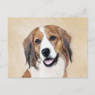 Postal Pintura de Nederlandse Kooikerhondje - Arte de per