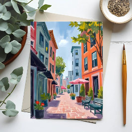 Postal Pintura de Newport Rhode Island