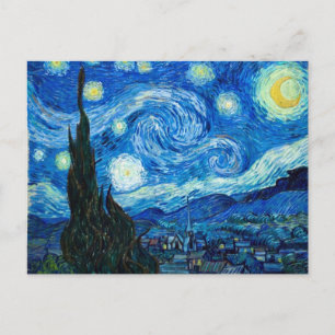 Postal Pintura De Noche Starry Del Pintor Vincent Van Gog