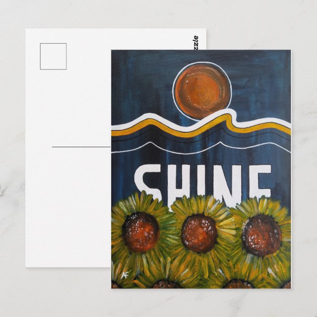 Postal Pintura de Noches de Verano de Alfred Fox (Anverso / Reverso)