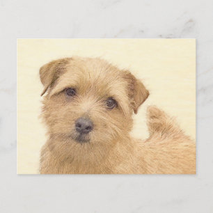 Postal Pintura de Norfolk Terrier - Arte Perro Original