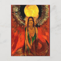 Pintura de Odilon Redon, La llama (diosa del fuego