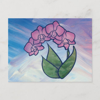 Postal Pintura de orquídeas