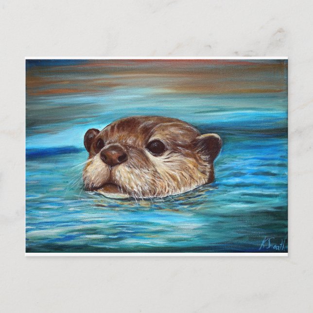 Postal Pintura de Otter River (Anverso)