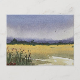 Postal Pintura de paisaje en acuarela 