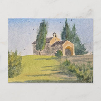 Postal Pintura de paisaje en acuarela