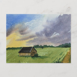 Postal Pintura de paisaje en acuarela 