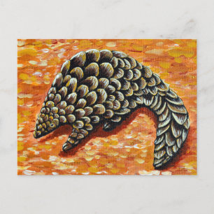 Postal Pintura de Pangolin