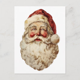 Postal pintura de Papá Noel