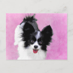 Postal Pintura de Papillon (blanco y negro) - Arte de per
