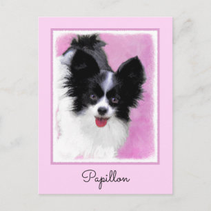 Postal Pintura de Papillon (blanco y negro) - Arte de per
