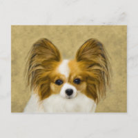 Pintura de Papillon (Hound Tri) - Arte original de