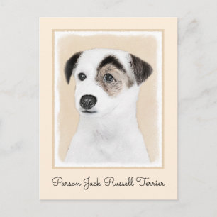 Postal Pintura de Parson Jack Russell Terrier - Arte de P
