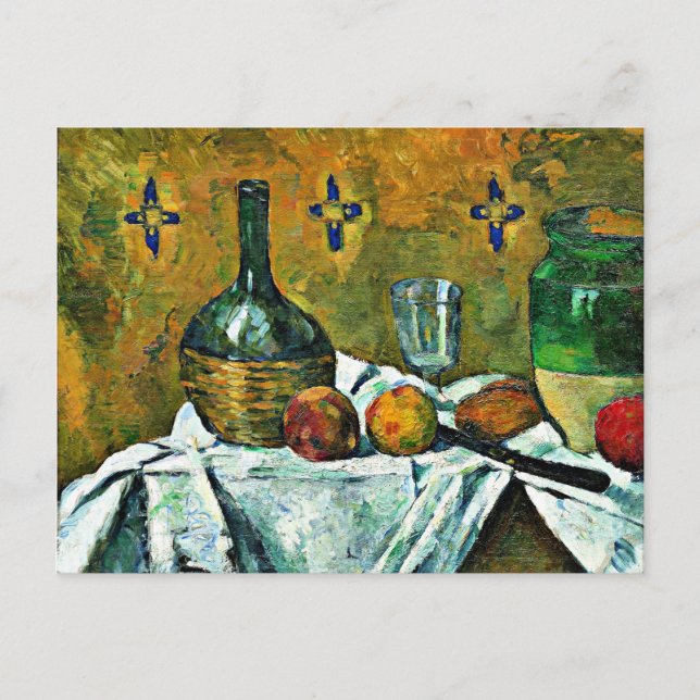 Postal Pintura de Paul Cezanne, Vida fija con máscara (Anverso)