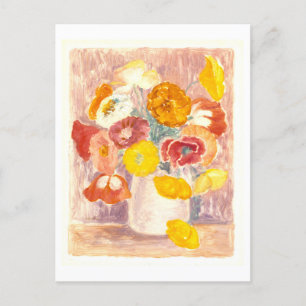 Postal Pintura de Paul Rohland, "Florero (Zinnias)"