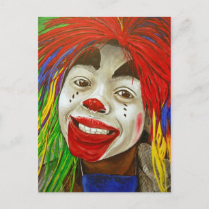 Postal Pintura de payaso infantil