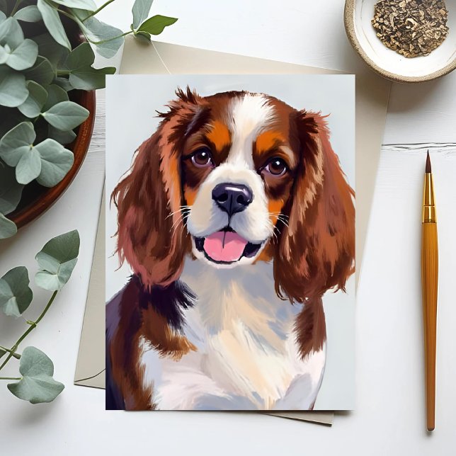Postal Pintura de perro Cocker Spaniel (Subido por el creador)