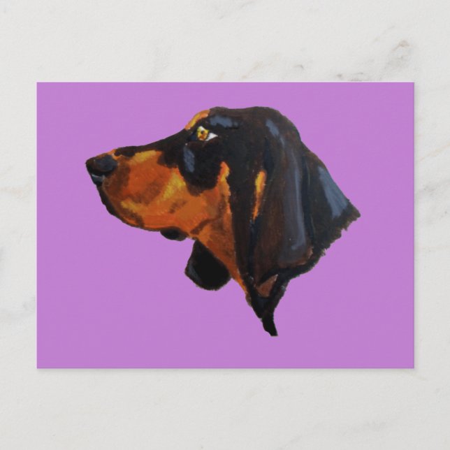 Postal Pintura de perro de Doberman Pinscher (Anverso)