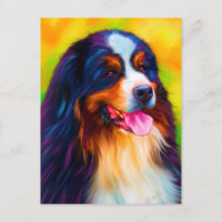Pintura de perro de montaña de Bernese - Heidi
