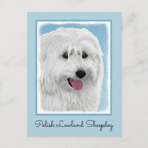 Postal Pintura de perro pastor de Lowland polaco - Arte d