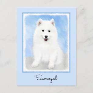 Postal Pintura de pimienta de Samoyed - Arte Perro Origin