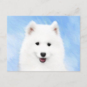 Postal Pintura de pimienta de Samoyed - Arte Perro Origin
